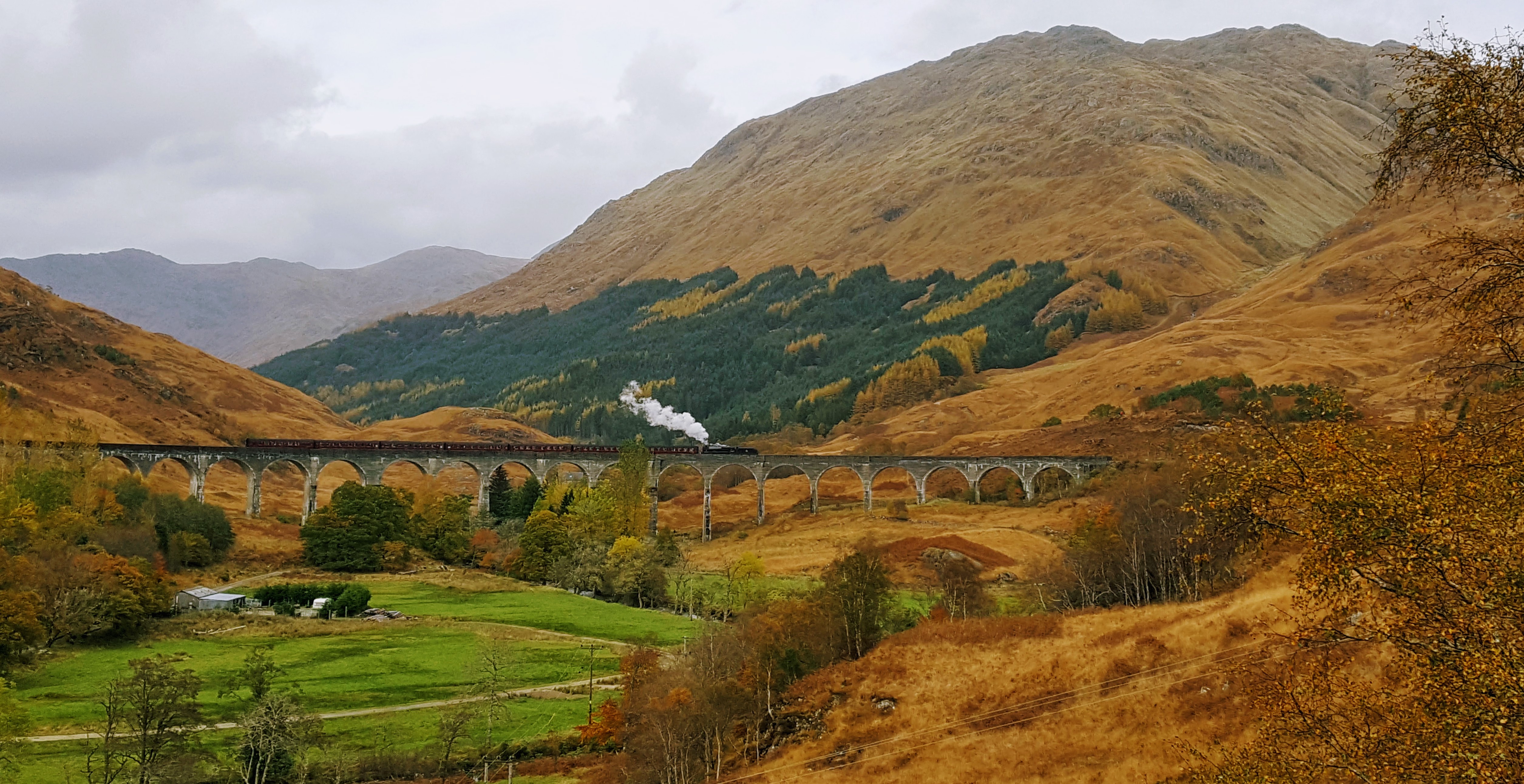 Glenfinnan Viadukt mit Jacobite Steam Train