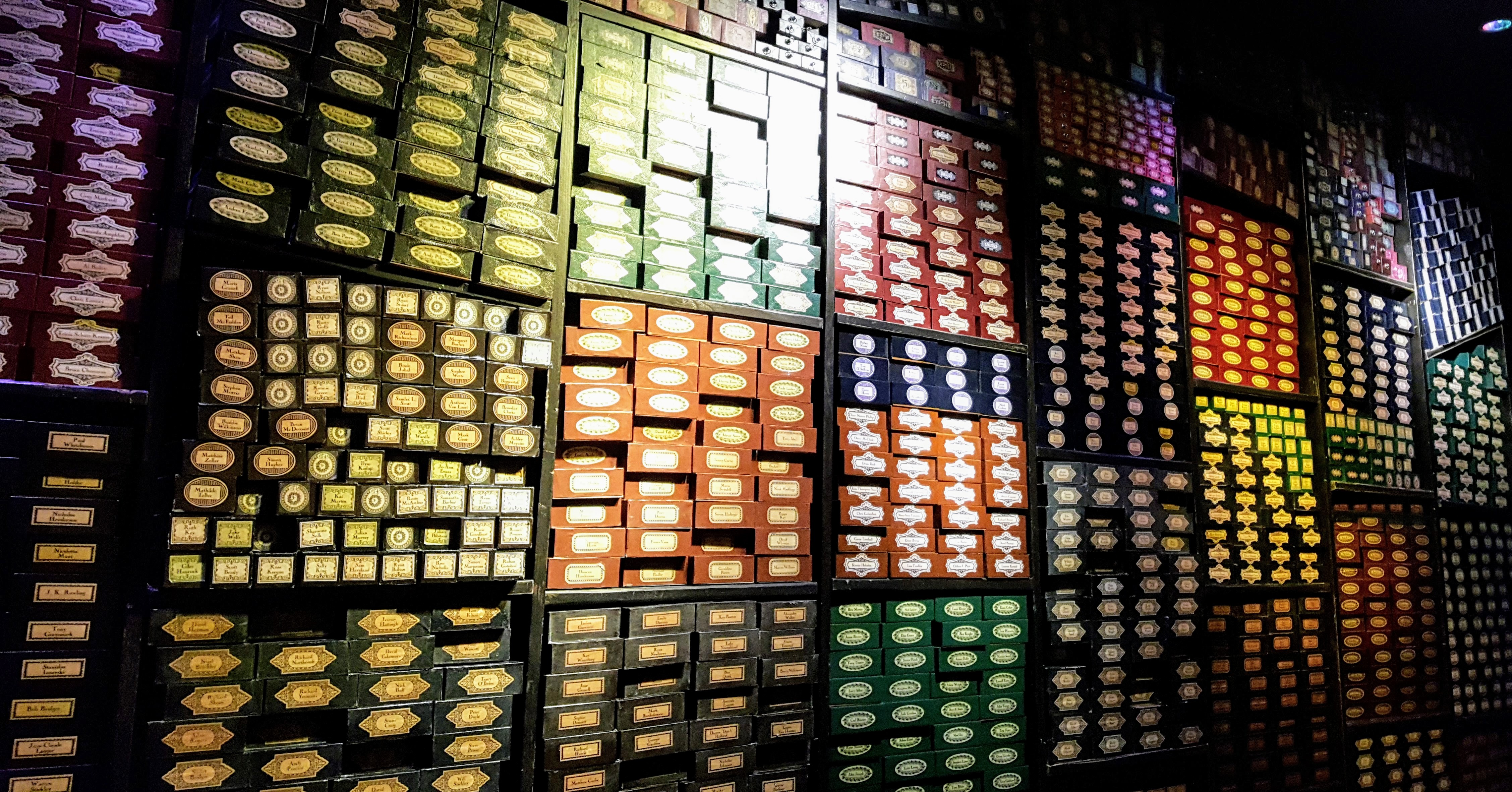 Zauberstab-Schachteln in der Warner Bros. Studio Tour London